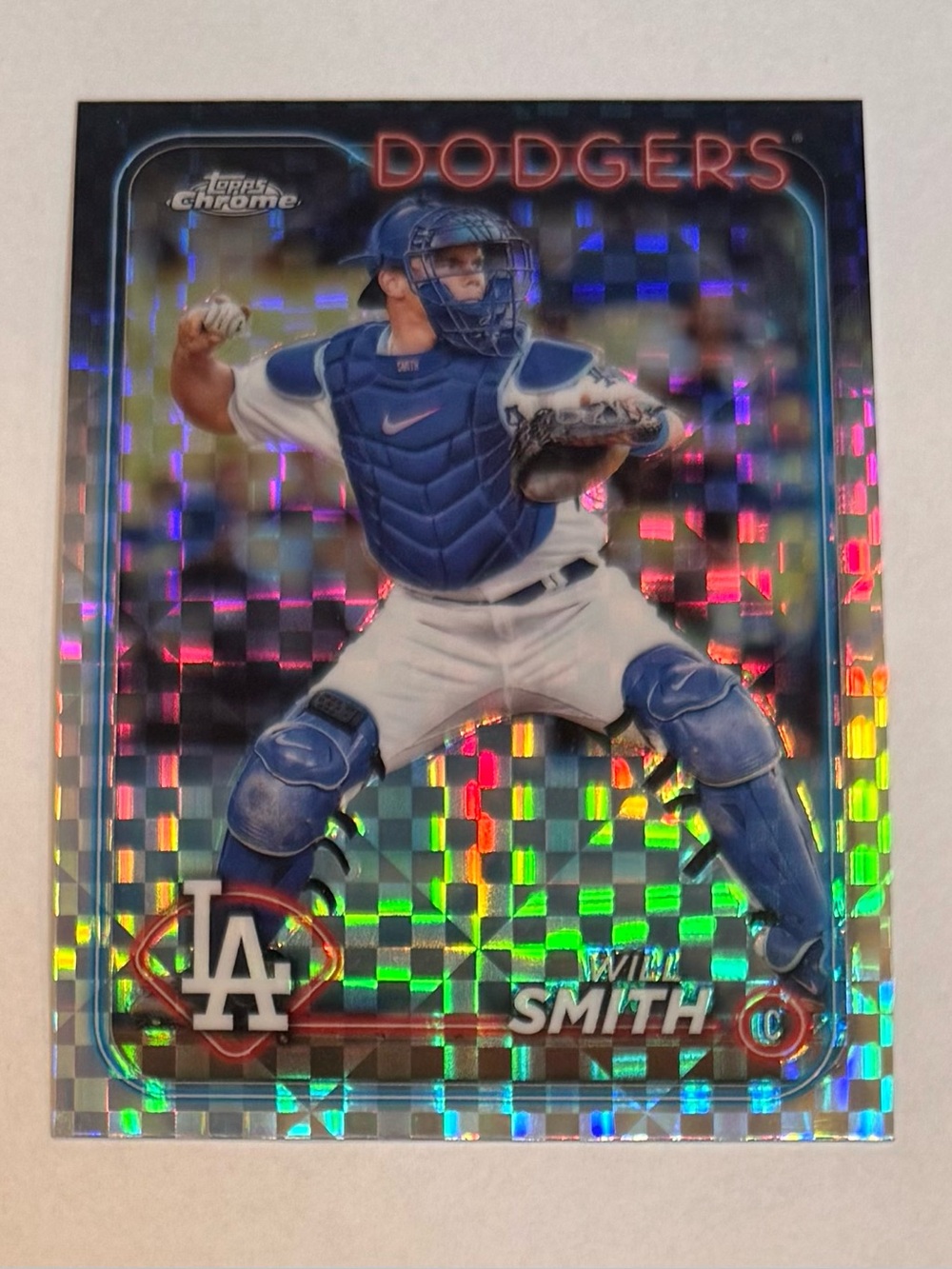 2024 Topps Chrome # 293 Will Smith Dodgers Card - Stat Back